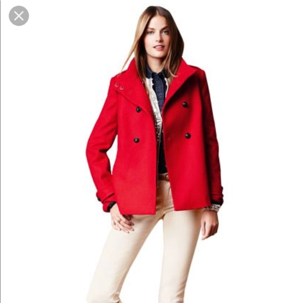 Banana red swing coat